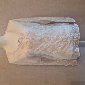 Old Navy long sleeve blouse SzM Polyester EUC Nice Emblishment Front Tie